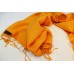 PL77 Gorgeous Burnt Orange Color Pashmina Silk Shawl-Wrap Handmade in Nepal